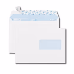 GPV France 6264, C5 (162 x 229 mm), Blanc, Papier, 45 x 100 mm, 80 g/m², PEFC