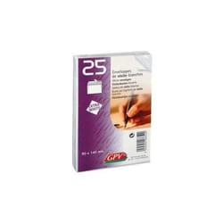 Enveloppes de visite - GPV - 140 x 90 mm - Blanc - Fermeture auto-adhésive - 110 g/m2