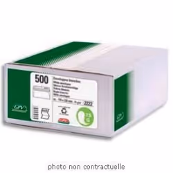 Enveloppe blanche 75 g format DL - GPV - 110 x 220 mm - Blanc