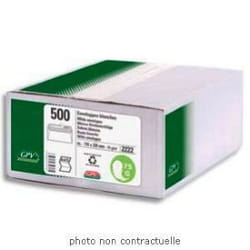 Enveloppe blanche 75 g format DL - GPV - 110 x 220 mm - Blanc