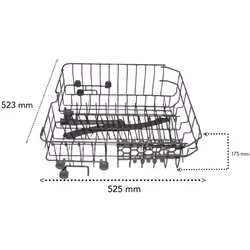 Panier supérieur pour Lave-vaisselle SIDEPAR, PROLINE, CURTISS, FAGOR, VALBERG, FAR, HIGHONE, AYA Dimensions en cm: Longueur  ...