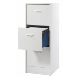 Classeur 3 Tiroirs Pour 75 Dossiers Suspendus 41,4 x 108,4 x 44 cm - Coloris: Blanc