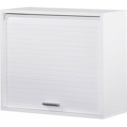 Beaux Meubles Pas Chers - Meuble de Cuisine Blanc à Rideau 1 Etagère Largeur 60 Haut 53,6 Prof 25 cm