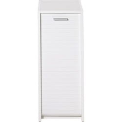 Caisson de Rangement Blanc à Rideau - Blanc - L 29.3 x l 48 x H 72.1 cm