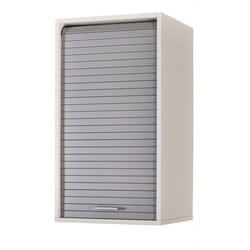 Meuble Cuisine Blanc Rideau Chêne Noir ou Alu 2 Etagères Larg 40 H 72 P 35 cm - Aluminium - L 40 x l 35 x H 72 cm