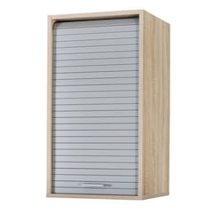 Meuble Cuisine Chêne Rideau Alu Blanc ou Noir 2 Etagères L 40 H 72 P 35 cm - Aluminium - L 40 x l 35 x H 72 cm