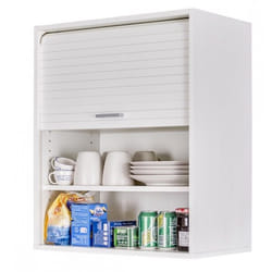 Meuble de Cuisine Blanc 2 Etagères L 60 cm H 72 cm P 35 cm - L 60 x l 35 x H 72 cm