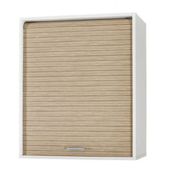 Meuble Cuisine Blanc Rideau Noir Chêne ou Alu Larg 60 Haut 72 Prof 35 cm - Chêne Naturel - L 60 x l 35 x H 72 cm
