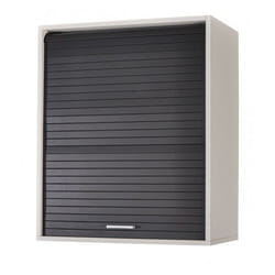 Meuble Cuisine Blanc Rideau Noir Chêne ou Alu Larg 60 Haut 72 Prof 35 cm - Noir - L 60 x l 35 x H 72 cm