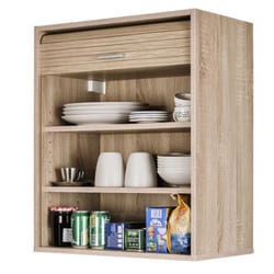Meuble de Cuisine Chêne 2 Etagères L 60 H 72 P 35 cm - L 60 x l 35 x H 72 cm