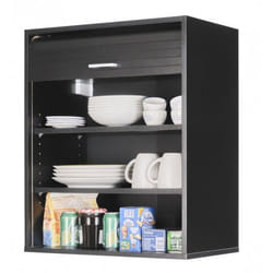 Meuble de Cuisine Noir 2 Etagères L 60 cm H 72 cm P 35 cm - L 60 x l 35 x H 72 cm