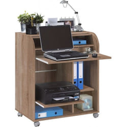 Bureau Informatique - Chêne Naturel - Droit - 79.2 cm - 53.2 cm - 93.8 cm - Éco-conçu