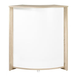 Meuble-Comptoir Bar Chêne 3 Niches 967 x 1048 x 449 cm - Blanc - L 96.7 x l 44.9 x H 104.8 cm