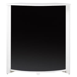 Meuble Comptoir Meuble Bar 96 cm Face Noire 3 Niches 967 x 1048 x 449 cm - Blanc - L 96.7 x l 44.9 x H 104.8 cm