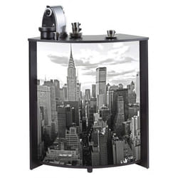 Meuble-Comptoir Bar 96 cm Noir 3 Niches - New York 500 - L 96.7 x l 44.9 x H 104.8 cm