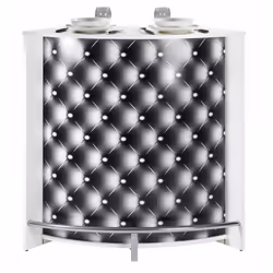 Meuble bar, Comptoir de Cuisine, meuble d'Accueil Blanc Largeur 106.9 cm Hauteur 104.8 cm Profondeur 53.3 cm Descriptif : - P ...