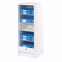 Classeur à Rideau Blanc Hauteur 104 cm (Rideau Imprimé : plusieurs visuels disponibles) Largeur 37.8 cm Hauteur 103.8 cm Prof ...
