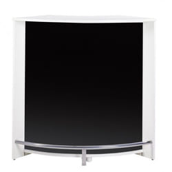Meuble Bar Comptoir 2 Etagères Repose-Pieds Métal 1069 x 1048 x 533 cm - Blanc - L 106.9 x l 53.3 x H 104.8 cm