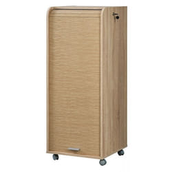 Caisson de Bureau Chêne 3 Tiroirs 3 Niches Mobile Serrure 472 x 1076 x 47 cm - Chêne Naturel - L 47.2 x l 47 x H 107.6 cm