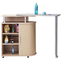 Desserte de Cuisine et Table Pivotante Chêne - L 110 x l 55 x H 105.3 cm