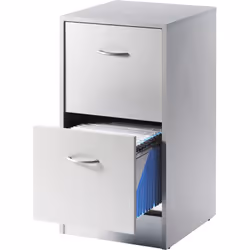 Classeur 2 tiroirs pour 50 dossiers suspendus. Plusieurs coloris Largeur 41.4 cm Hauteur 76.4 cm Profondeur 44 cm Caractérist ...