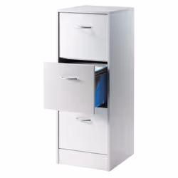 Classeur 3 tiroirs pour dossiers suspendus. Plusieurs coloris Largeur 41.4 cm Hauteur 108.4 cm Profondeur 44 cm Caractéristiq ...