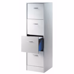 Classeur 4 tiroirs pour dossiers suspendus. Plusieurs coloris Largeur 41.4 cm Hauteur 140 cm Profondeur 44 cm Caractéristique ...