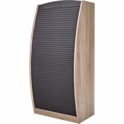 Armoire Informatique - L - Chêne Noir - 6 Niches - Fermeture à clé - Eco-conçue