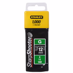 Stanley AGRAFES TYPE G - EN BOITE DE 1000PCS, Assortiments de clous, boulons et de pinces, 1000 pièce(s), 1,2 cm, 89 g