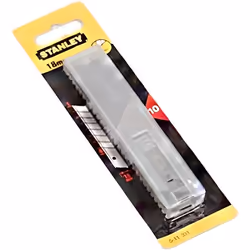 Stanley LAMES DE CUTTER 18MM, 10 pièce(s), 18 mm, 0,55 mm, 110 mm, 18 mm