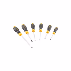 SET 6 STANLEY SCREWSAWS C/GRIP - STHT16165-0 Description du produit Le set de 6 tournevis Stanley Cushion Grip est un kit ess ...
