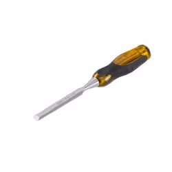 Stanley FATMAX CISEAUX À BOIS MANCHE BIMATIERE, Ciseau à bout rond, Sulfate de chondroïtine, Noir, Jaune, Métal, Plastique, C ...