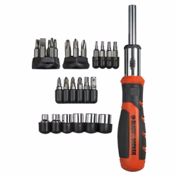 Black &amp; Decker Jeu De Tournevis À Cliquet 29 Pcs, 170 mm, 270 mm, 40 mm, 430 g, 300 mm, 560 mm