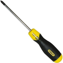 Tournevis cruciforme Phillips n°2 100 mm - STANLEY - Lame en acier trempé/chrome vanadium - Embout magnétique