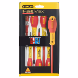 Stanley TOURNEVIS ISOLES 1000V ELEC + POZI + TESTEUR - JEU DE 6PCS FATMAX