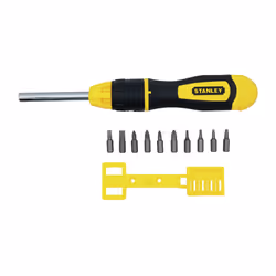 Stanley TOURNEVIS PORTE-EMBOUTS A CLIQUET + 10 EMBOUTS
