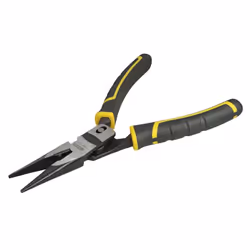 Stanley PINCE A BECS 1/2 RONDS LONGS POWER FATMAX, Pince à long bec, Acier au carbone, Gris, Jaune, 205 mm