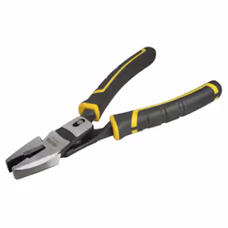 Stanley PINCE UNIVERSELLE POWER FATMAX, Pinces d'électricien, Acier au carbone, Gris, Jaune, 215 mm