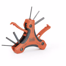 S.Of Jeu De 9 Clés Hexagonales Mm Bdht0-71628 Black+Decker. Poignée Triangulaire Spécialement Conçue Pour Le Rangement Compac ...
