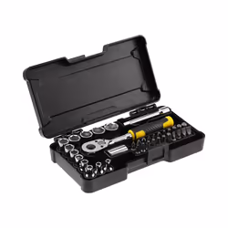 Stanley STMT82672-0, 6,7,8,9,10,11,12,13,14 mm, 1 pièce(s), Noir, Acier inoxydable, Jaune, Noir, Jaune, 37 pièce(s)