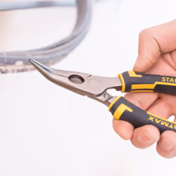 Stanley PINCE A BECS 1/2 RONDS LONGS COUDES FATMAX