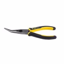 Stanley FatMax Pince à Bec Long Coudé, Pince à long bec, Noir, Jaune, 200 mm