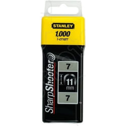 Agrafes Stanley; 11 mm, 1000 pcs .; type 7 galvanisé
