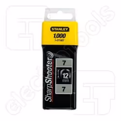 Agrafes Stanley; 12 mm, 1000 pcs .; type 7 galvanisé