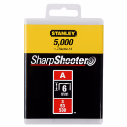 Stanley AGRAFES TYPE A - EN BOITE, Assortiments de clous, boulons et de pinces, 1000 pièce(s), 6 mm, TR40 TR150L, Boîte