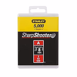 Agrafes Stanley Light Duty; 8 mm; 5000 pcs .; type A galvanisé