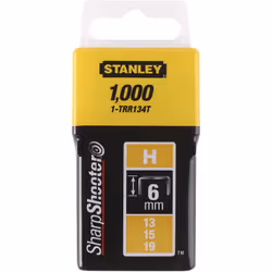 Agrafes Stanley; 6 mm; 1000 pcs .; type H; galvanisé