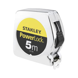 Stanley Powerlock mètre à ruban 5 m Acier au carbone Noir, Acier inoxydable, Jaune