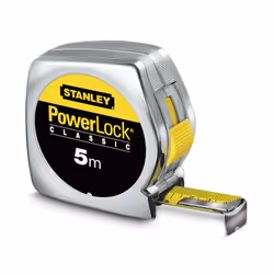 Stanley Powerlock mètre à ruban 5 m Acier au carbone Noir, Acier inoxydable, Jaune
