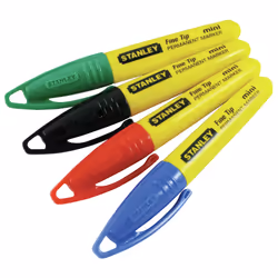 Stanley MARQUEURS MINI POINTE FINE, 72 pièce(s), Noir, Bleu, Vert, Rouge, Noir, Bleu, Vert, Rouge, 79 mm, 191 mm, 17 mm